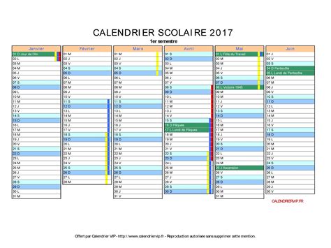 Planning 2017 Vacances Scolaires Young Planneur
