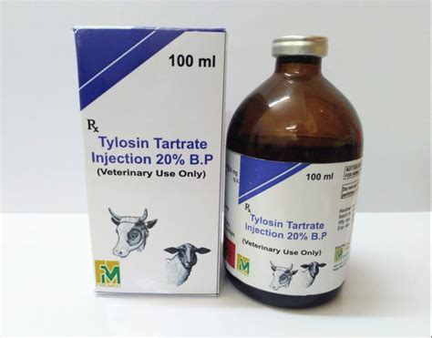Tylosin Tartrate Injection 30 Ml And 100 Ml Packaging Size 30 Ml