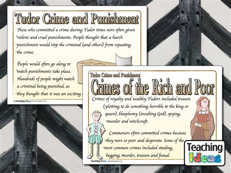 Tudor Crime And Punishment Teaching Ideas