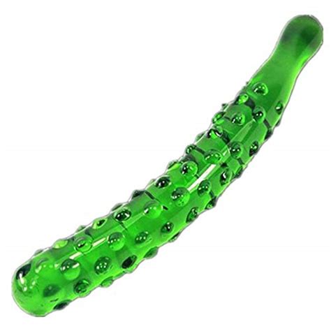 Novelty Toys Cucumber Shape Crystal Glass Waterproof Reusable Dildo Glass Dildo For Female