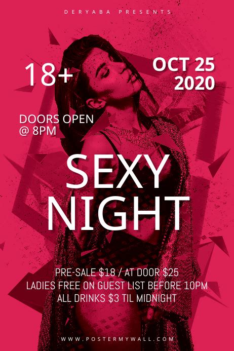 Copy Of Sexy Night Party Event Flyer Poster Template Postermywall