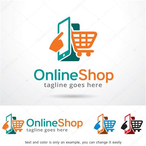 Online Shop Logo Template Design Stock Vector By ©gunaonedesign 120571348