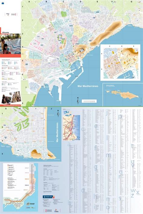 Large Detailed Tourist Map Of Alicante Alicante Tourist Map Maps