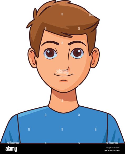 Young Man Avatar Cartoon Character Profile Picture Stock Vector Image