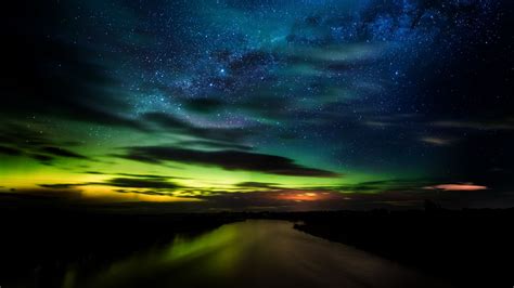 Aurora Borealis Wallpaper 4k Stars Clouds New Zealand Dawn Night