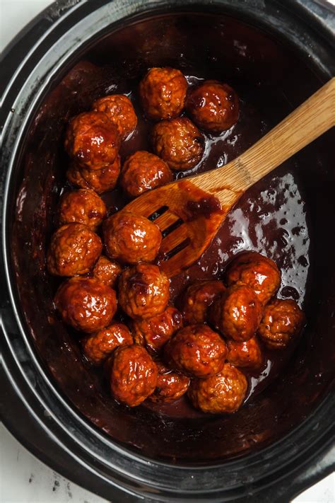 4 Ingredient Spicy Cranberry Meatballs Slow Cooker Recipe 4 Ingredients