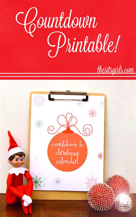 Children get gifts, chocolates and candies from santa claus. Christmas Countdown Printable | The SITS Girls