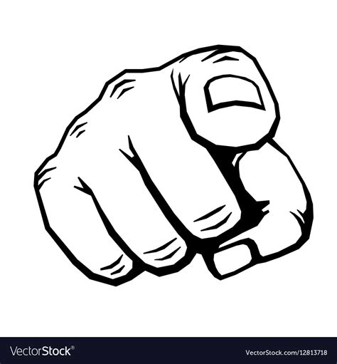 Hand With Finger Pointing Royalty Free Vector Image