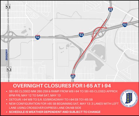 Overnight Closure Scheduled For Southbound I 65 In Lake County