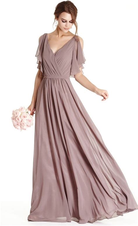 Serendipity Dusty Mauve Flutter Sleeve Dress Find The Perfect Dress