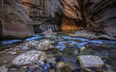 River Rocks In The Canyon Wallpaper Nature And Landscape Wallpaper