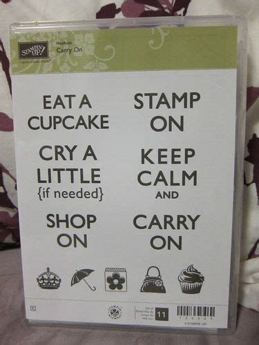 New In Package Stampin Up Keep Calm Carry On Hostess Stamp Set Clear