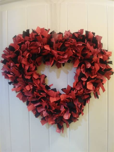Valentines Day Front Door Wreath Valentine Door Decor Heart Etsy