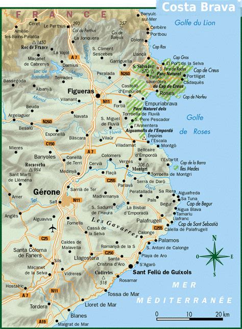 Carte Costa Brava Espagne Info ≡ Voyage Carte Plan