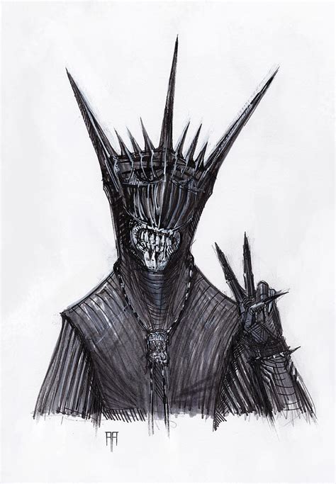 Mouth Of Sauron Drawing By Alex Ruiz