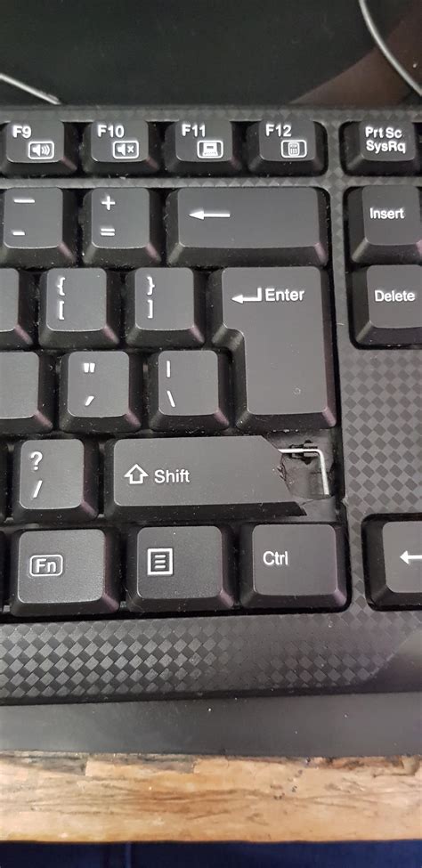 Someone Broke The Right Shift Key On A Keyboard That Is School Property