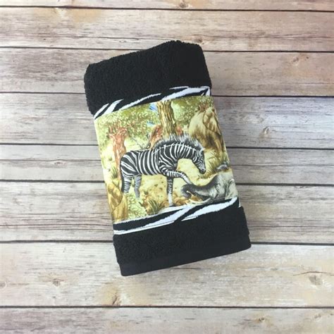 Zebra Bathroom Custom Towels Safari Towels Decorated