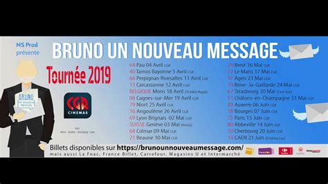 Bruno Un Nouveau Message Bruno Un Nouveau Message Tournée 2019
