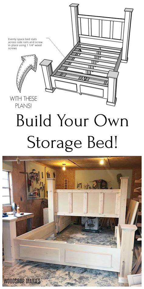 Build A Beautiful Storage Bed With These Building Plans And Step By