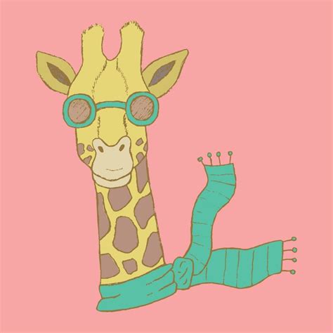 Premium Vector Hand Drawn Giraffe With Sunglasses Wall Art Design
