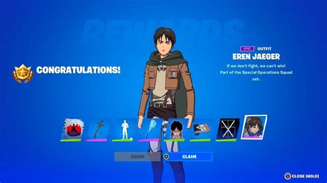 How To Complete All Eren Jaeger Skin Challenges In Fortnite Attack On