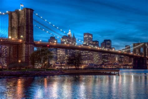 Brooklyn Bridge At Night Hdr By Zingzama On Deviantart