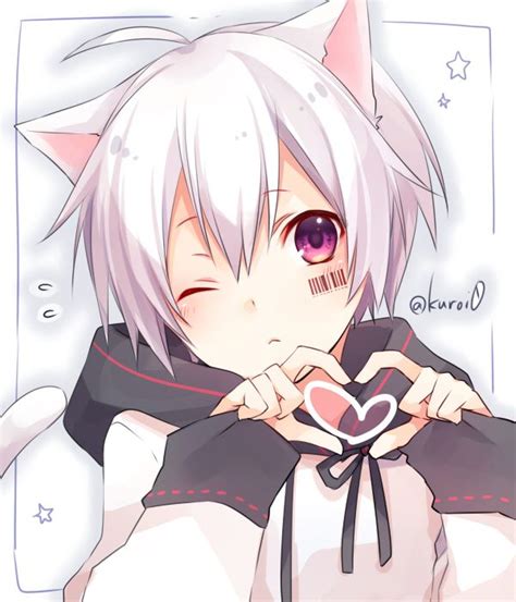 Neko Anime Boy Kawaii Neko Animegirl Anime Nekogirl Miau Cat Kawaii