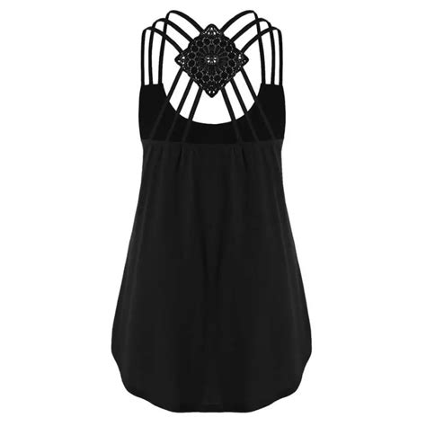 Women Tank Tops Sexy Backless Bandage Sleeveless Vest Tops High Low