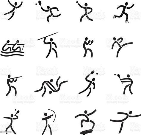 Ikon Olahraga 2 Ilustrasi Stok Unduh Gambar Sekarang Atlet Peran