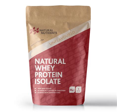 Natural Whey Protein Isolate Grass Fed Unflavoured Powder Natural