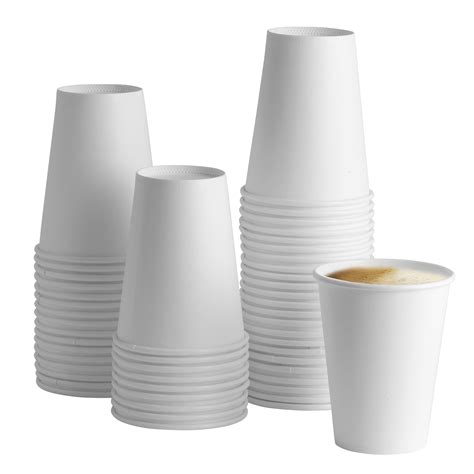 12 Oz White Paper Hot Cups 100 Pack