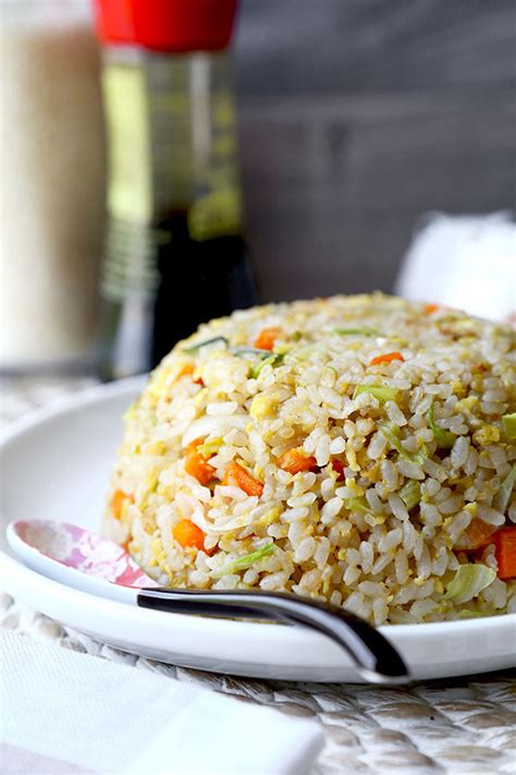 A typical japanese meal is based on combining staples; Japanese Fried Rice - Yakimeshi - Pickled Plum Food And Drinks
