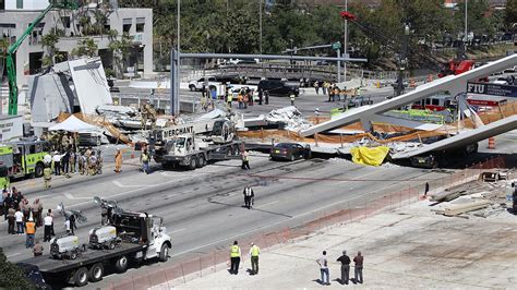Before And After Miami Bridge Collapse Florida Bridge Collapse Four Dead After New Walkway