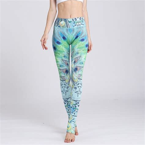 Promotion Price 179 Peacock High Waisted Yoga Athletic Pant Leggins