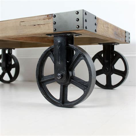 Industrial Coffee Table With Wheels A Stylish And Versatile Furniture