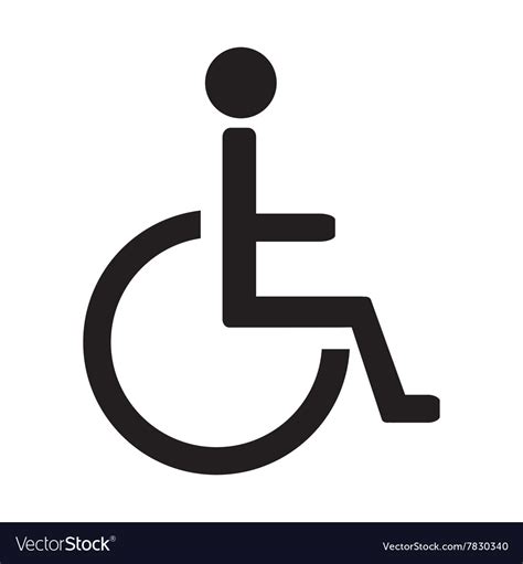 Disabled Sign Royalty Free Vector Image Vectorstock