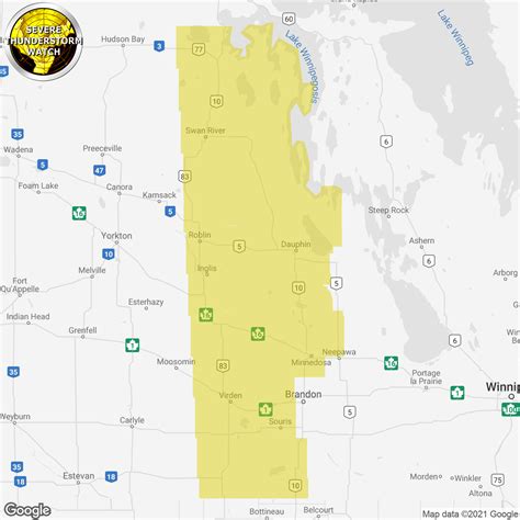 Severe Thunderstorm Watch Issued