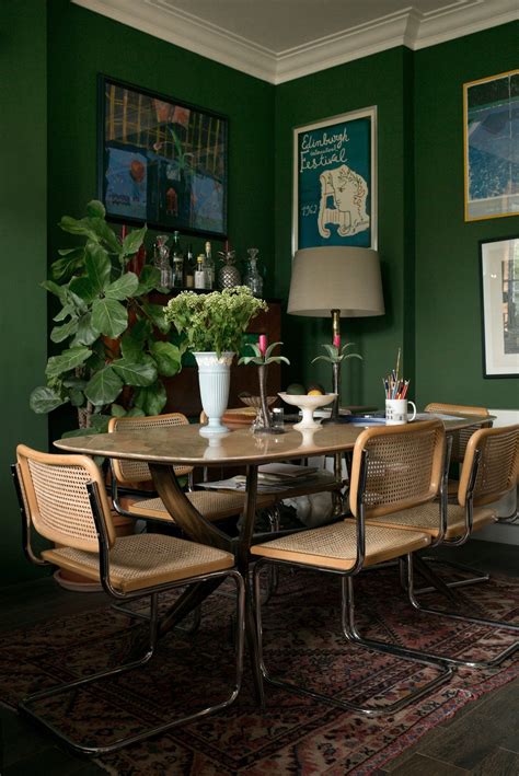 Unique Green Walls Dining Room For Living Room Home Interior Design