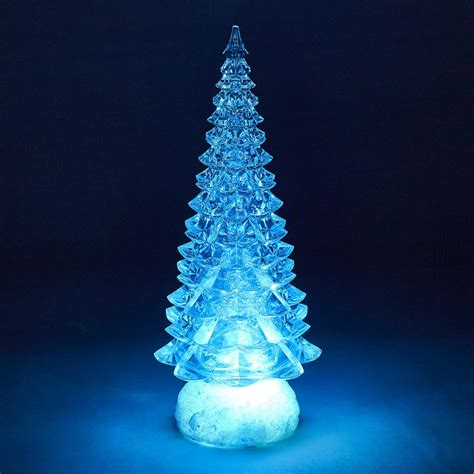 Swirling Liquid Glitter Christmas Tree With Led Light