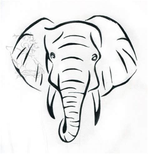 Elephant Outline Shoulder Or Hip Elephant Tattoos Elephant Head