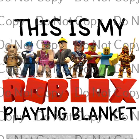 This Is My Roblox Playing Blanket Png Sublimation Digital Etsy