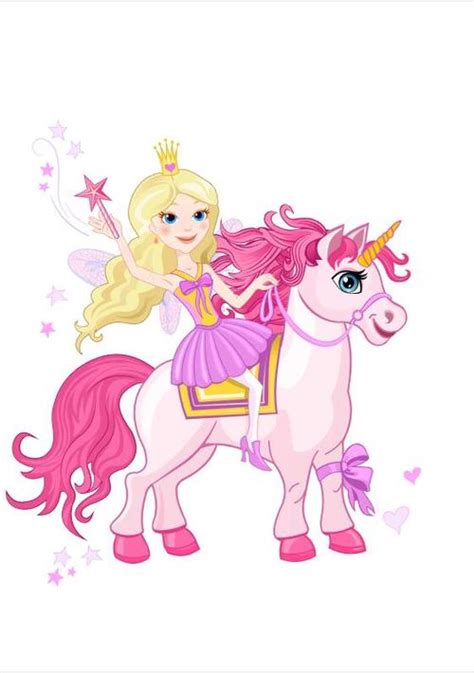 Riding Unicorn Little Girl Cartoon Vectors 02 Free Download