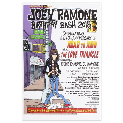 joey ramone 2018 birthday bash poster shop the joey ramone official store
