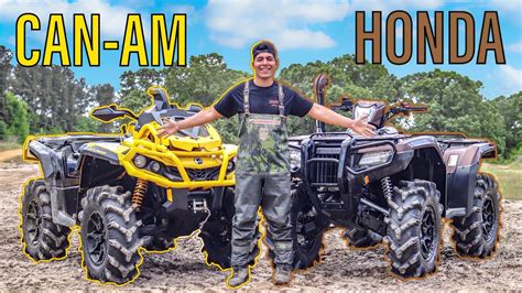 Can Am Vs Honda Deep Mud Riding Youtube