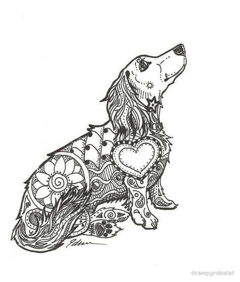Dachshunds are a great dog breed. Dachshund Lovers - Doxie Zentangle by dvampyrelestat ...