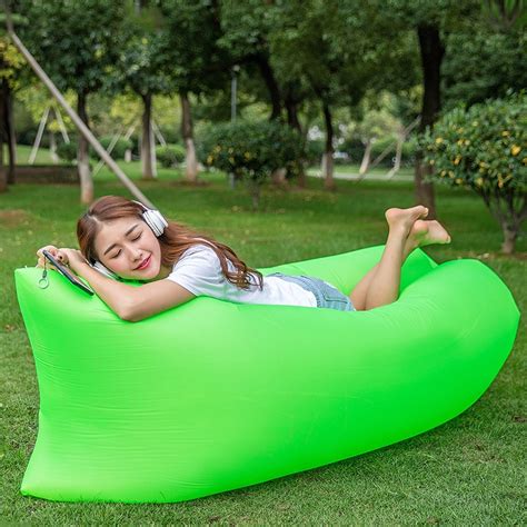 Inflatable Lazy Couch Outdoor Folding Air Sofa Bed Portable Beach