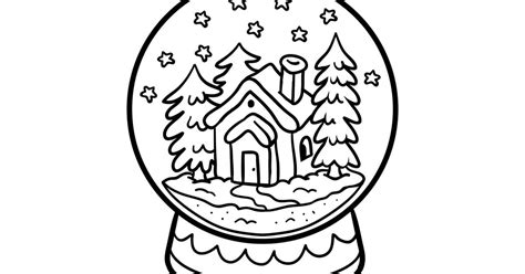 Kula śnieżna Darmowa kolorowanka online i do druku dla dzieci