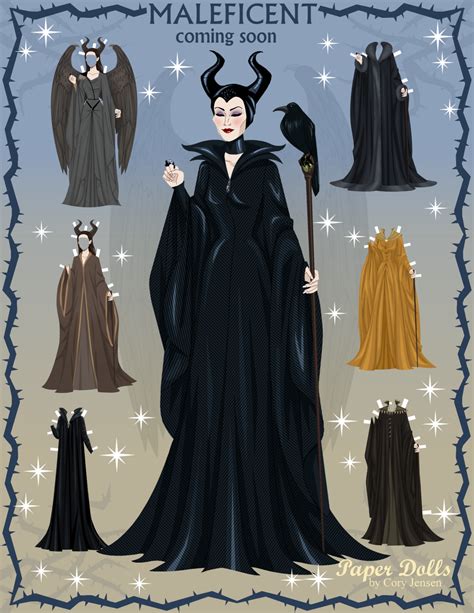 Maleficent Free Printable 3d Paper Dolls Oh My Fiesta In English