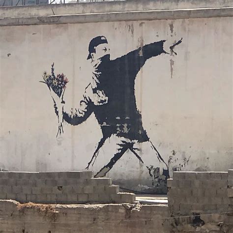 The One And Only Original Banksys Flower Thrower Banksy Flowerthrower
