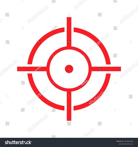 Target Destination Red Icon Aim Sniper Stock Vector Royalty Free